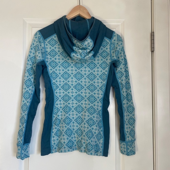 Kari Traa Rose Merino Wool Half-Zip Baselayer Hoodie (Small) EUC - Picture 2 of 4